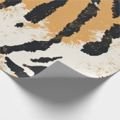 Boho Chic Tiger Print Design Cadeaupapier (Hoek)