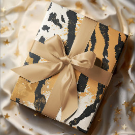 Boho Chic Tiger Print Design Cadeaupapier