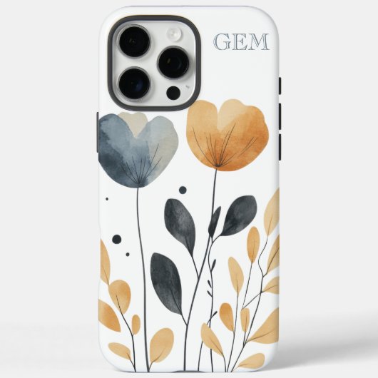 Boho Chic Trendy Waterverf Bloemen Case-Mate iPhone Case (Achterkant)