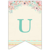 Boho Chic Tribale Pijlen Veer Perzik Roze Mint Vlaggetjes (Tweede vlag)