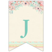 Boho Chic Tribale Pijlen Veer Perzik Roze Mint Vlaggetjes (Eerste vlag)