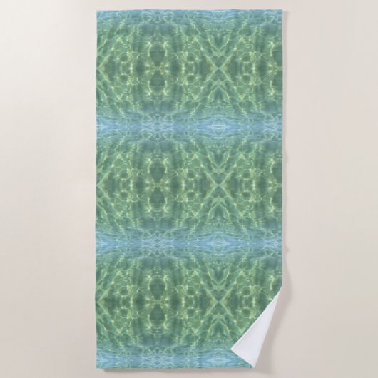 Boho Chic Tropical Aquamarine Water Strandlaken (Voorkant)