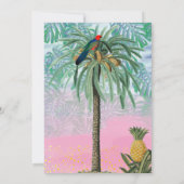 Boho Chic Tropical Beach Waterverf Baby shower Kaart (Achterkant)