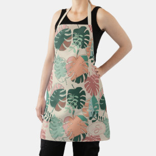Boho Chic Tropical Botanical Pattern Monogram Schort