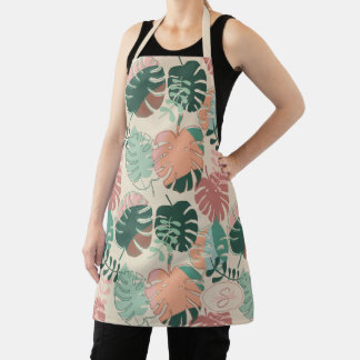 Boho Chic Tropical Botanical Pattern Monogram Schort