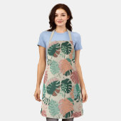 Boho Chic Tropical Botanical Pattern Monogram Schort (Gedragen)