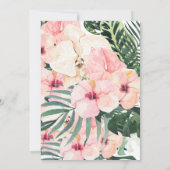 Boho Chic Tropical Bridal Shower INvitation Kaart (Achterkant)