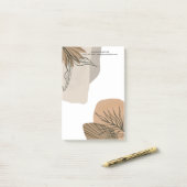 Boho Chic Tropical Monogram Post-it® Notes (Op bureau)