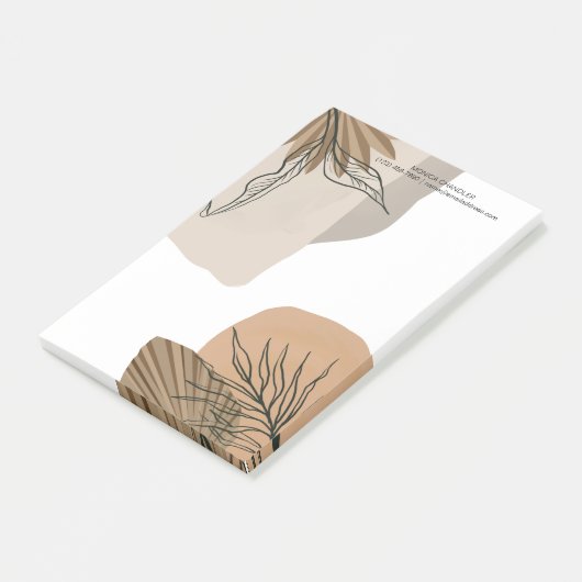 Boho Chic Tropical Monogram Post-it® Notes (Schuin)