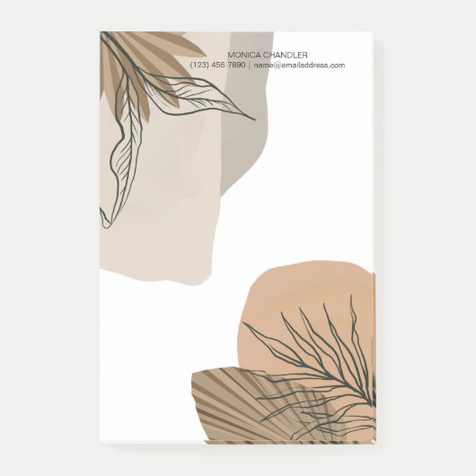 Boho Chic Tropical Monogram Post-it® Notes (Voorkant)