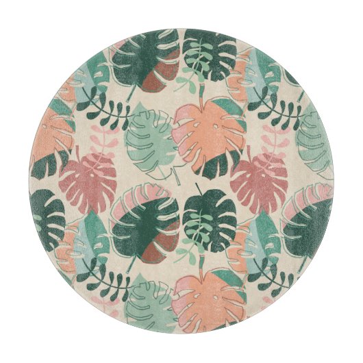 Boho Chic Tropical Monstera Plant Lover's Snijplank (Voorkant)