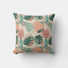 Boho Chic Tropical Monstera Plant Pattern Kussen