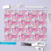 Boho Chic Tropisch Roze Bloemmotief Tissuepapier (Craft)