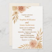 Boho Chic Trouwkaart – Bewerkbare Sjabloon Kaart (Voorkant / Achterkant)