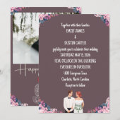 Boho Chic Trouwkaart Kaart (Voorkant / Achterkant)