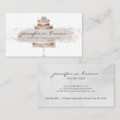 Boho Chic Trouwtaart met Glitters Visitekaartje (Voorkant / Achterkant)