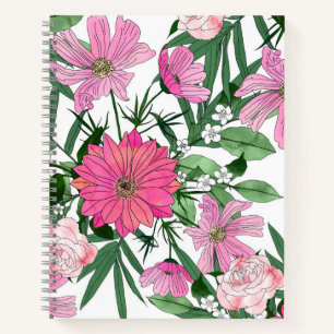 Boho chic tuin bloemendesign notitieboek