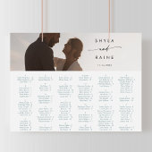 Boho Chic Turquoise en Witte Foto Stoelenplattegro Poster