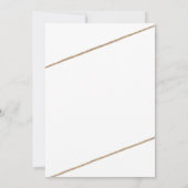 Boho Chic Twine Bow Stropdas Bruids Douche Uitnodi Kaart (Achterkant)