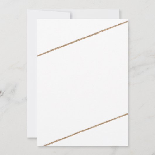 Boho Chic Twine Bow Stropdas Bruids Douche Uitnodi Kaart (Achterkant)