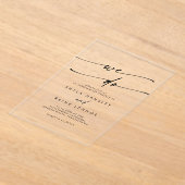 Boho Chic Uniek Clear Acryl We Do Wedding Acryl Uitnodigingen (Laagn)