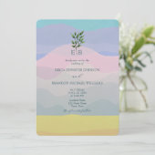 Boho Chic Unieke Kleurrijke Huwelijksuitnodiging Kaart (Staand voorkant)