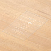 Boho Chic Unique White Clear We Do Wedding Acryl Uitnodigingen (Laagn)