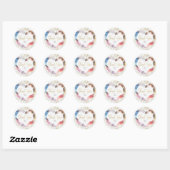 Boho Chic Veerhart Gouden Bedank Favoriet Ronde Sticker (Vel)