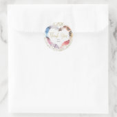 Boho Chic Veerhart Gouden Bedank Favoriet Ronde Sticker (Tas)