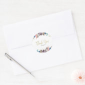 Boho Chic Veren Rustic Glam & Goud Feest Favor Ronde Sticker (Envelop)
