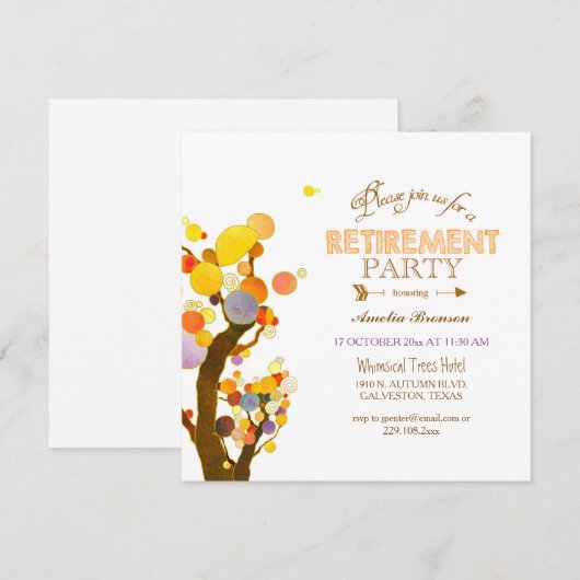 Boho Chic viering van het pensioen Kaart (Voorkant / Achterkant)