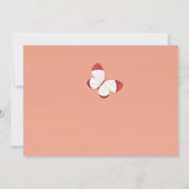 Boho Chic Vlinder Bloemige Elegante Bruiloft Feest Bedankkaart (Achterkant)