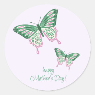 Boho Chic Vlinders Gelukkige Moederdag Stickers