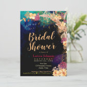 Boho Chic Vrijgezellenfeest Bohemian Floral & Feat Kaart (Staand voorkant)