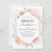 Boho Chic Vrijgezellenfeest Luncheon Dusty Pink De Kaart (Voorkant)