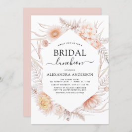 Boho Chic Vrijgezellenfeest Luncheon Dusty Pink De Kaart