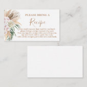 Boho Chic Vrijgezellenfeest Recipe Card-aanvraag Informatiekaartje (Voorkant / Achterkant)