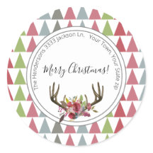 Boho Chic Vrolijke Kerstmis Envelop Seal