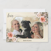 Boho Chic Watercolor Foto Save the Date Kaart (Achterkant)