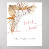 Boho Chic Waterverf Baby shower baby's zijn zoet Poster (Voorkant)