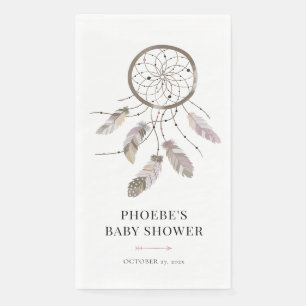 Boho Chic Waterverf Baby shower Servet