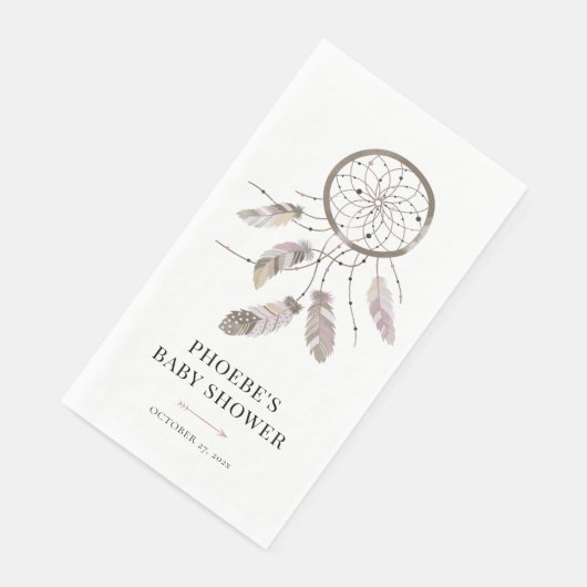 Boho Chic Waterverf Baby shower Servet (Hoek)