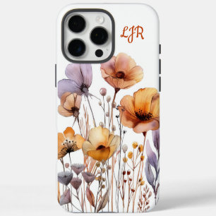 Boho Chic Waterverf Bloem iPhone 16 Pro Max Hoesje
