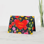 Boho, Chic, Waterverf Bloem Moederdag Kaart (Voorkant)
