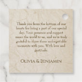 Boho Chic Waterverf Bloemen Koe Schedel Huwelijk Bedankjes Labels (Achterkant)