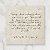 Boho Chic Waterverf Bloemen Koe Schedel Huwelijk Bedankjes Labels (Achterkant)