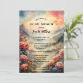 Boho Chic Waterverf Bloemen Vrijgezellenfeest Kaart (Staand voorkant)