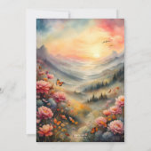 Boho Chic Waterverf Bloemen Vrijgezellenfeest Kaart (Achterkant)