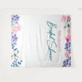 Boho Chic Waterverf bloemencollectie Bruidsdouche Wandkleed (Voorkant (horizontaal))