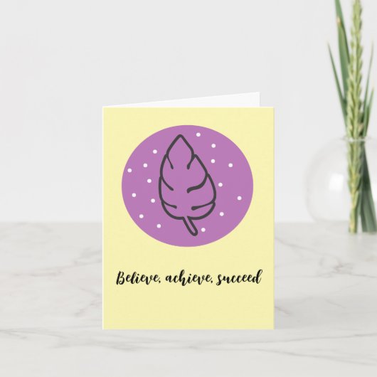 Boho Chic Waterverf Bloemendeken Inspirerend Kaart (Voorkant)